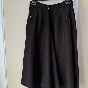 Black wool skirt